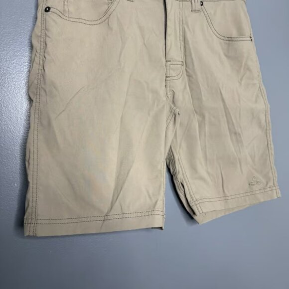 Prana Brioni Shorts Size 30 Beige Nylon Stretch Hiking Outdoor Camp Inseam 9" - Picture 2 of 2